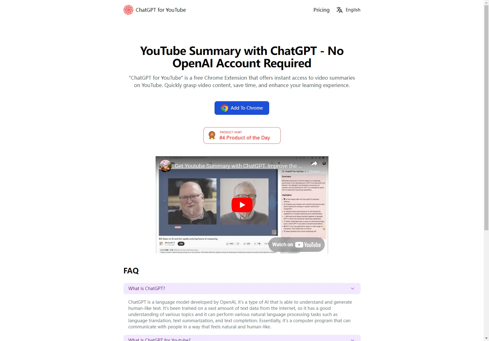 Enhance Your YouTube Experience with ChatGPT Summaries - No OpenAI Account Needed