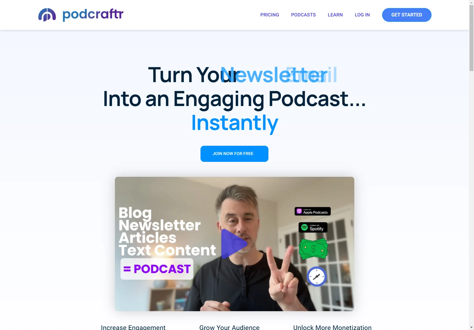 Podcraftr: Transform Text into Engaging Podcasts Instantly