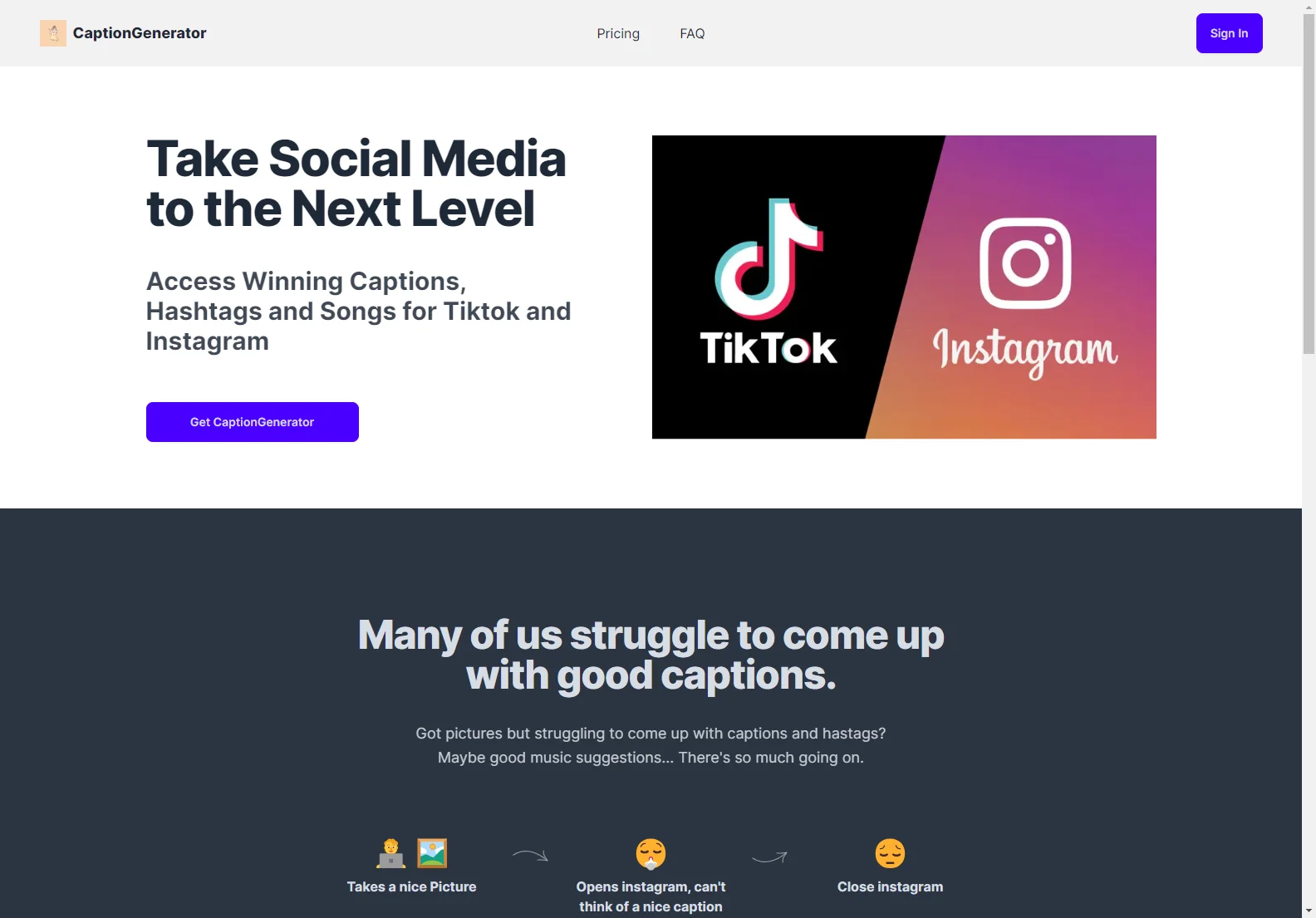 CaptionGenerator: Elevate Your Social Media with Winning Captions