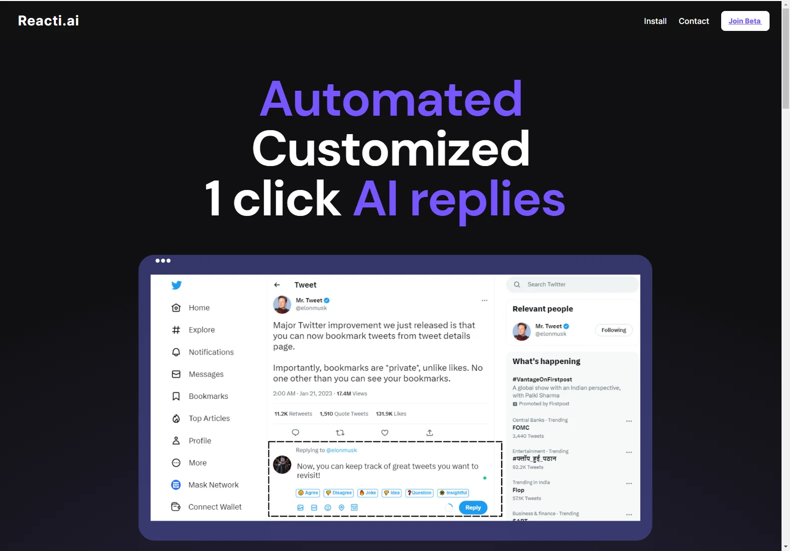 Reacti: Revolutionize Communication with Customized AI Replies