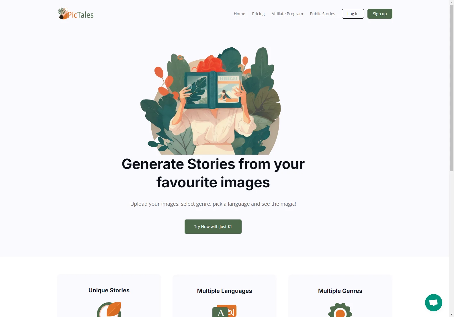 Generate Unique Stories from Images with PicTales