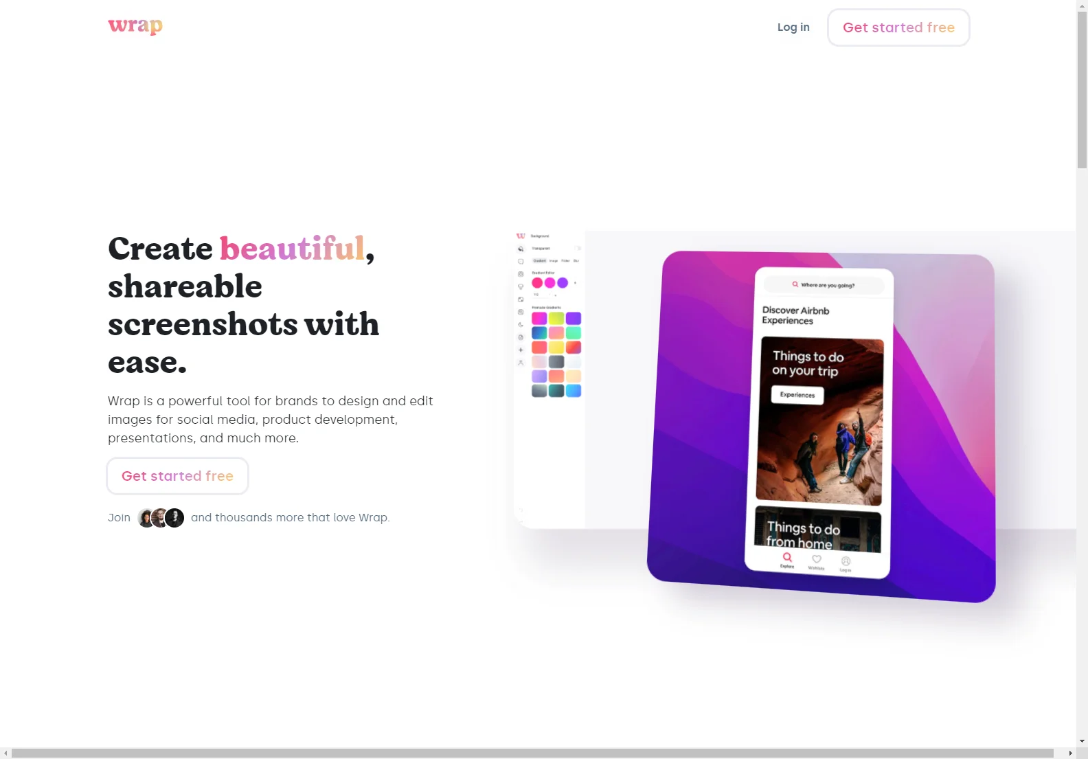 Wrap: Effortlessly Create Stunning Shareable Screenshots