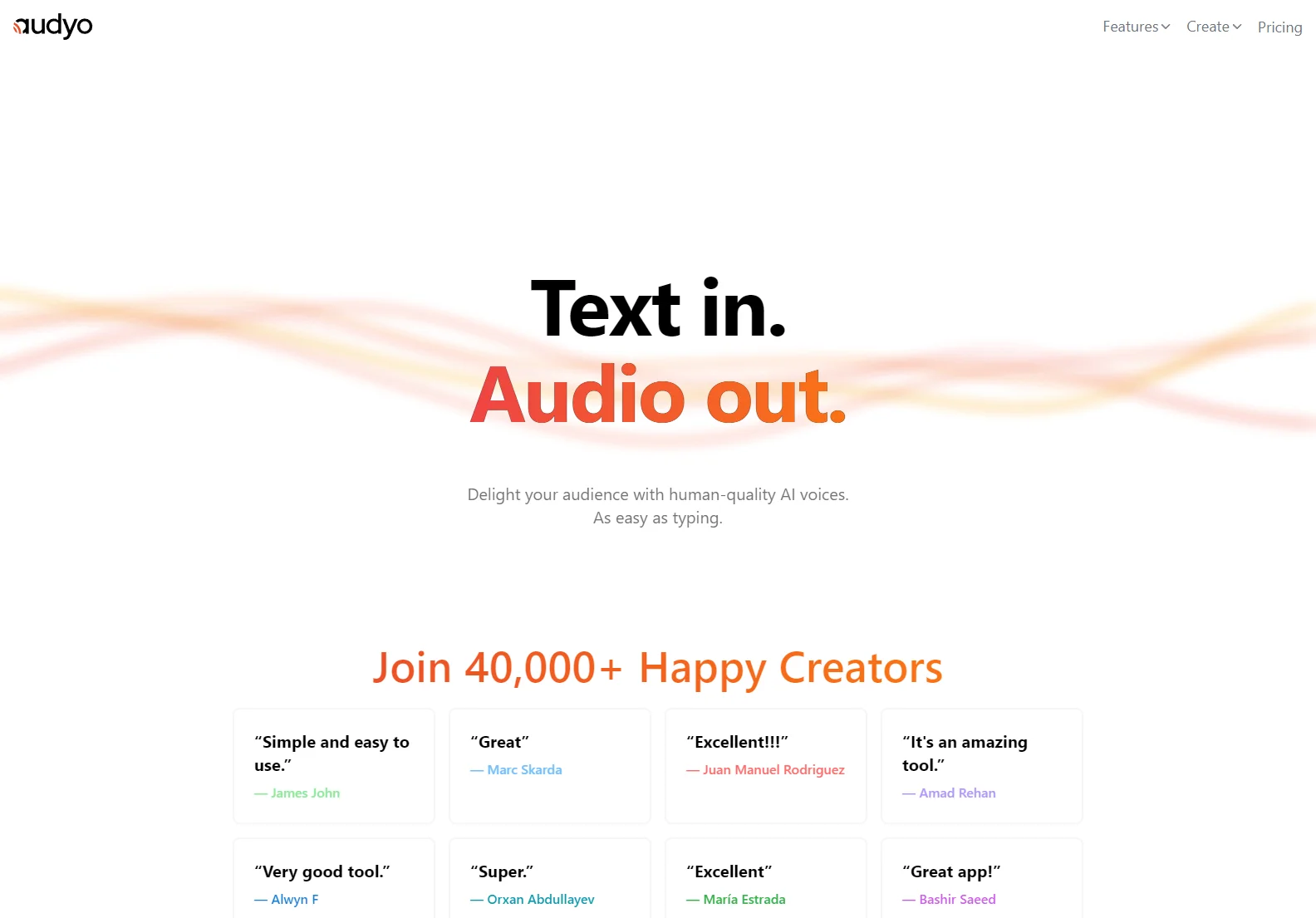 Audyo: Transform Your Text into Lifelike Speech