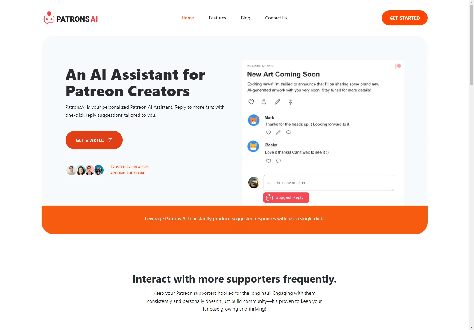 PatronsAI: Enhancing Patreon Creator Interactions with AI