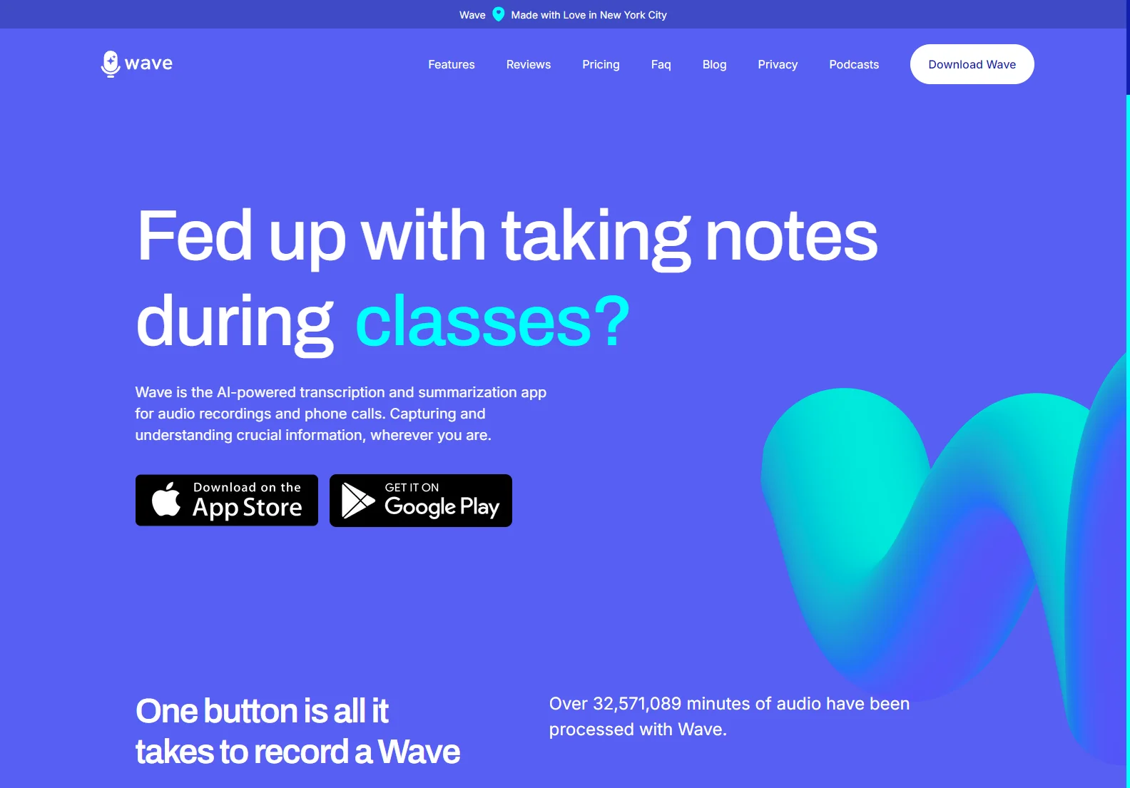 Wave - Revolutionizing Audio Transcription and Summarization