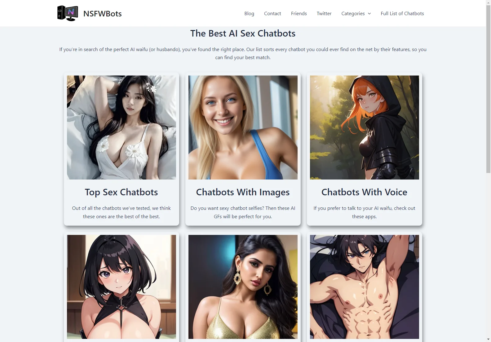 NSFWBots: Unleashing Diverse AI Sex Chatbot Experiences