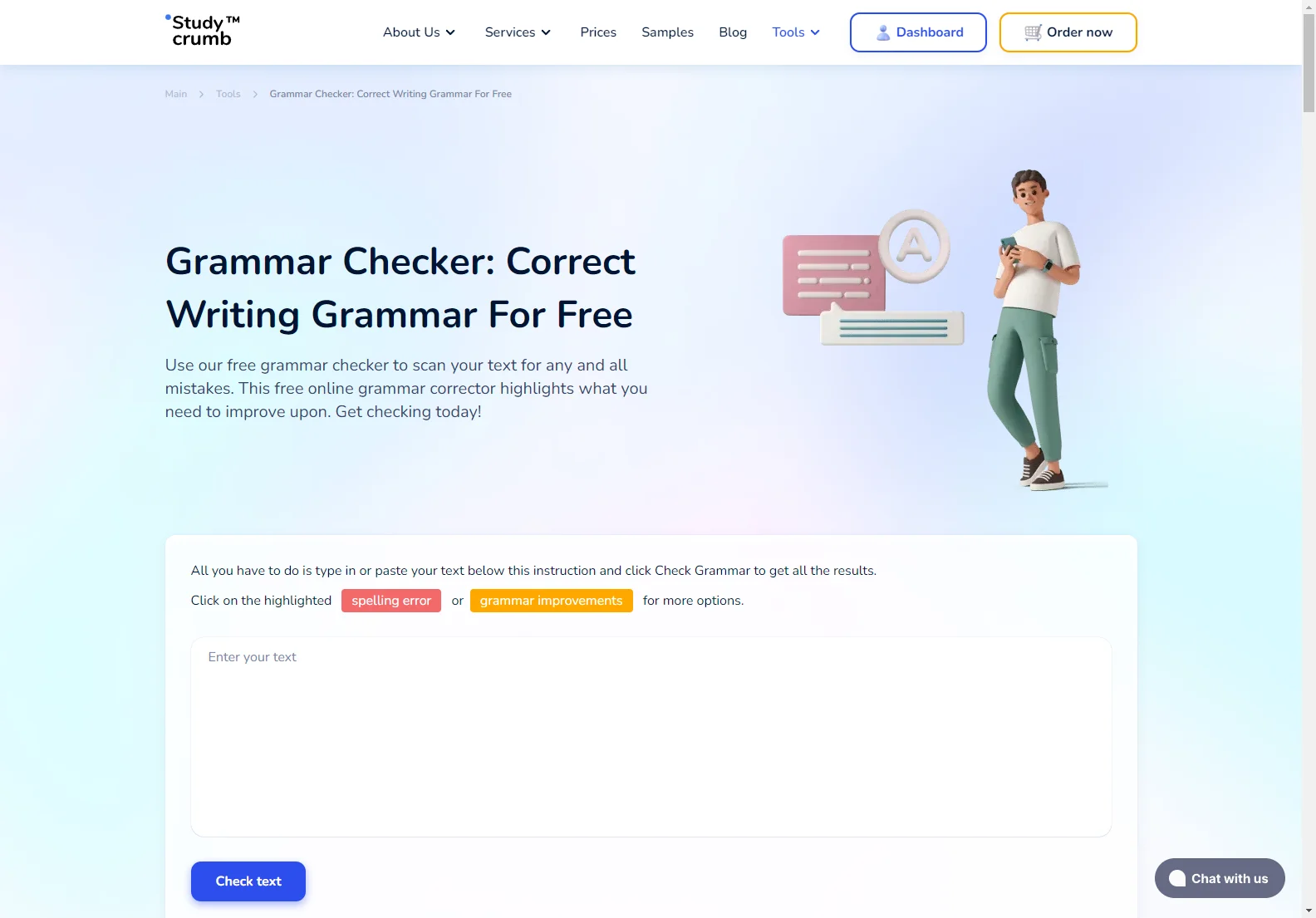 Free Grammar Checker: Run Grammar Check Online & Fix Errors with StudyCrumb