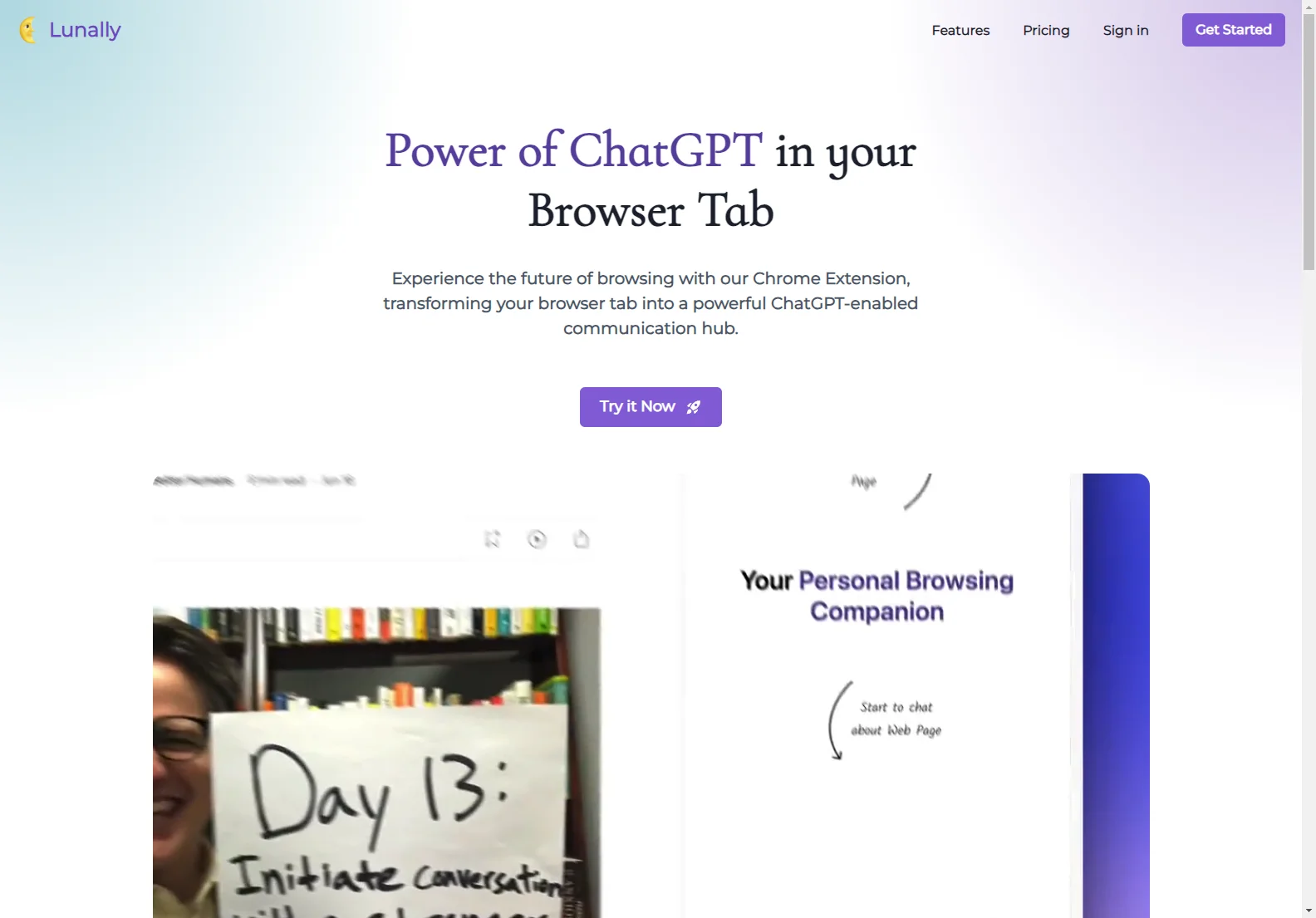 Lunally: Unlock ChatGPT's Power in Your Browser Tab for Enhanced Web Browsing