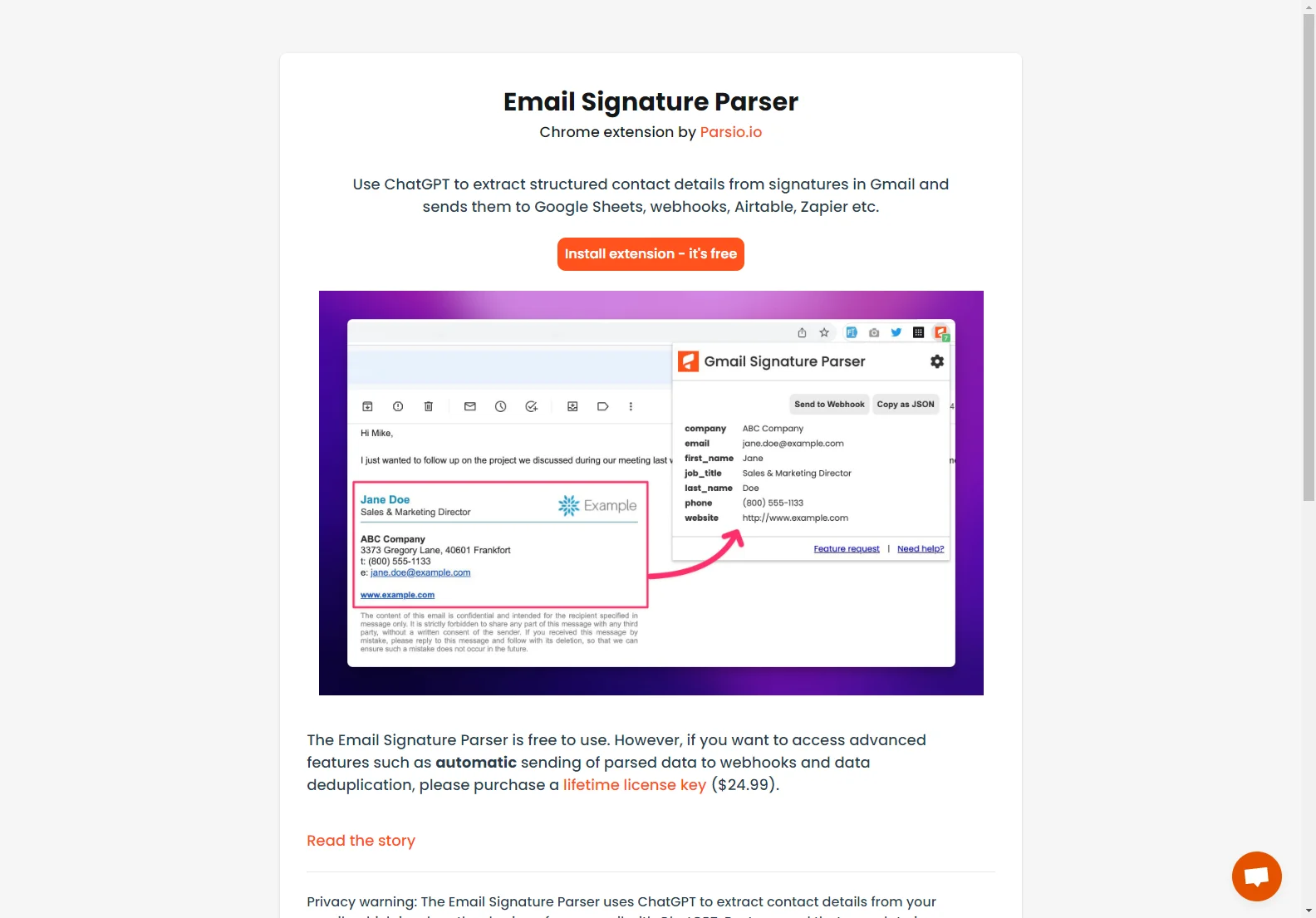 Extract Contact Details with Email Signature Parser | Parsio