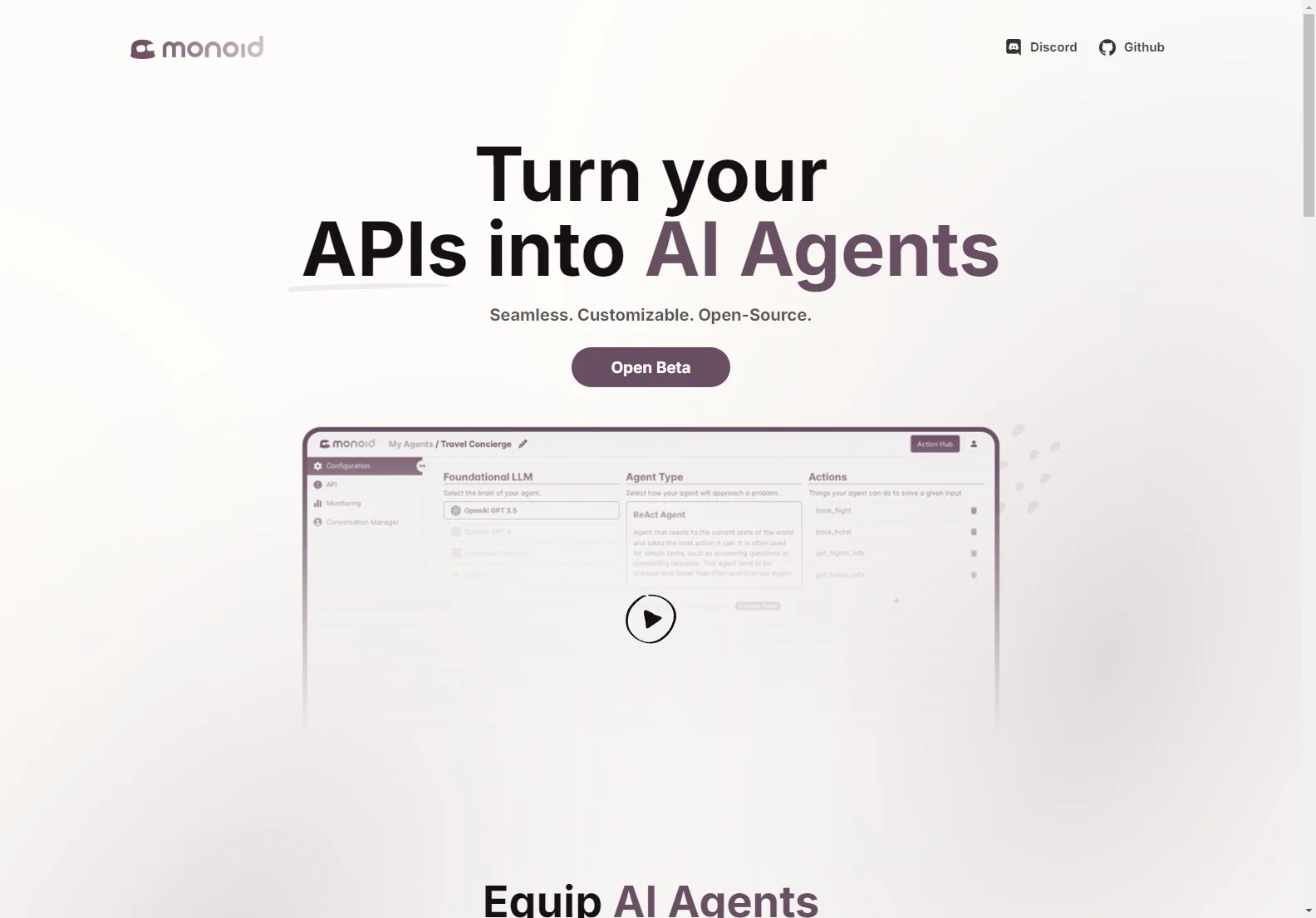 Monoid: Transforming APIs into Powerful AI Agents