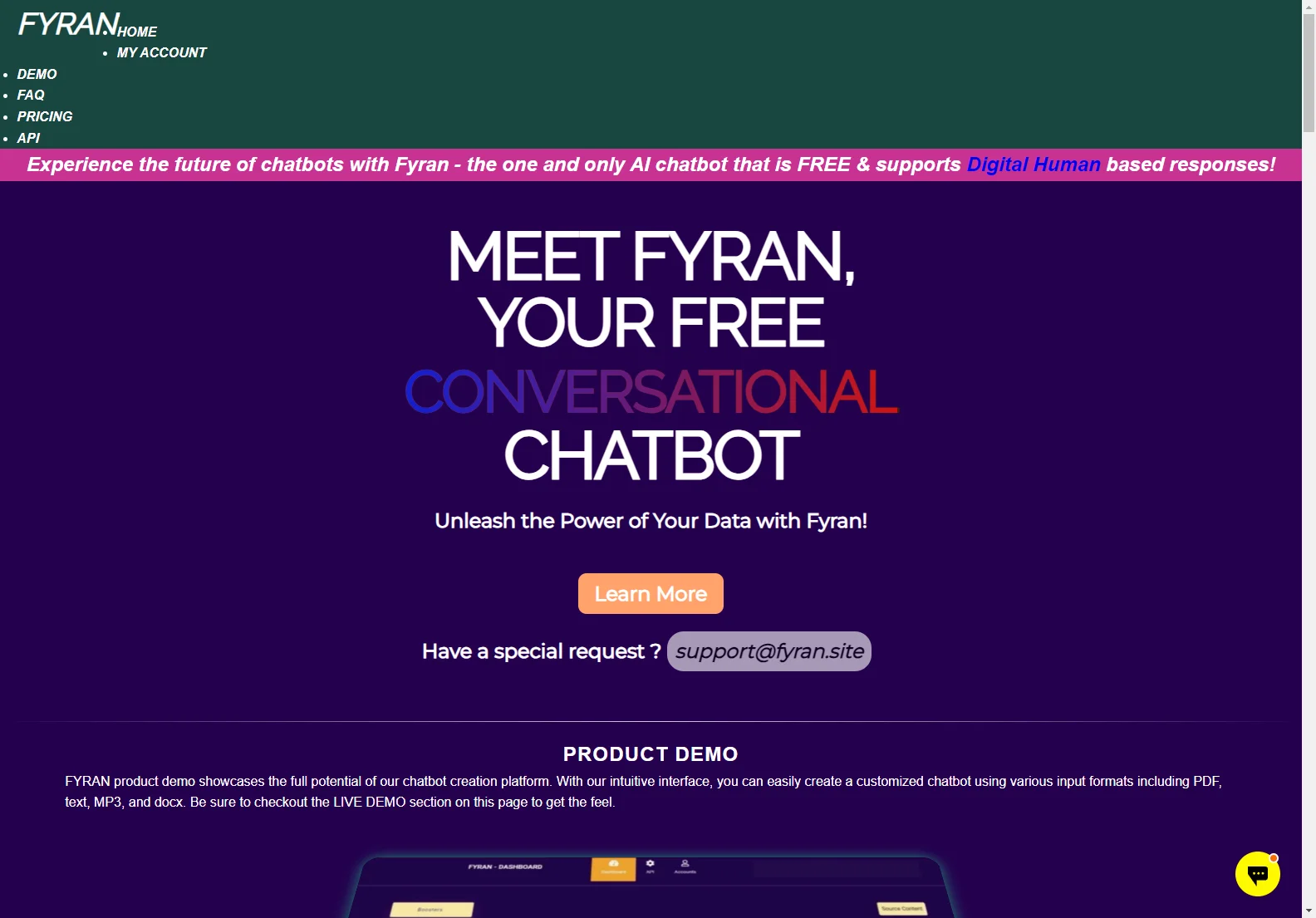 Fyran: Transformative Chatbot Builder with Free Options