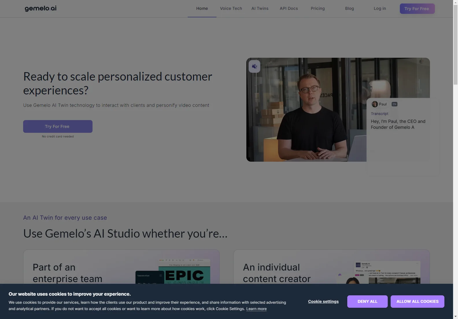 Gemelo AI: Revolutionizing Customer Engagement with Personalized Videos