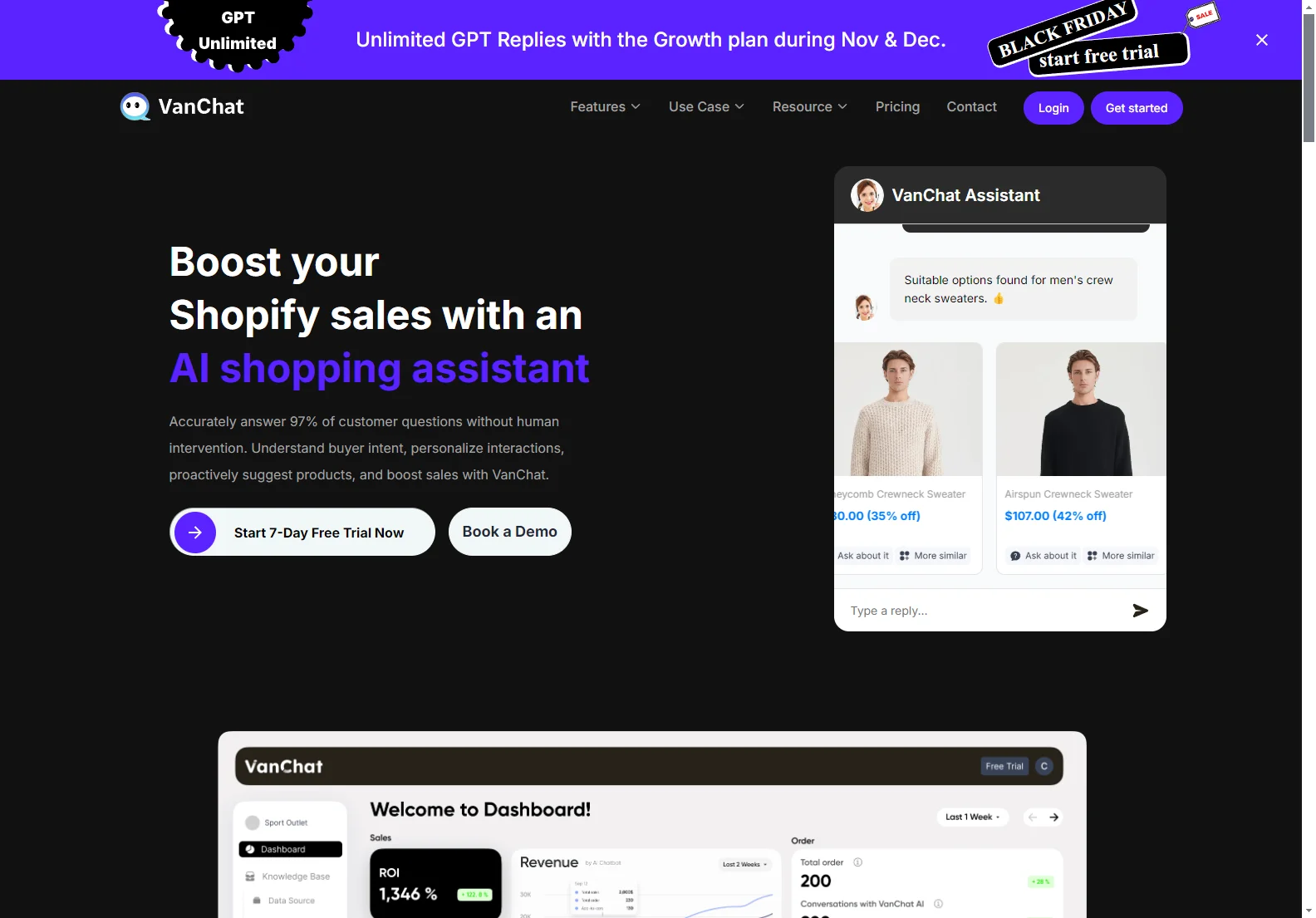 VanChat: Boost Shopify Sales with AI Shopping Assistant