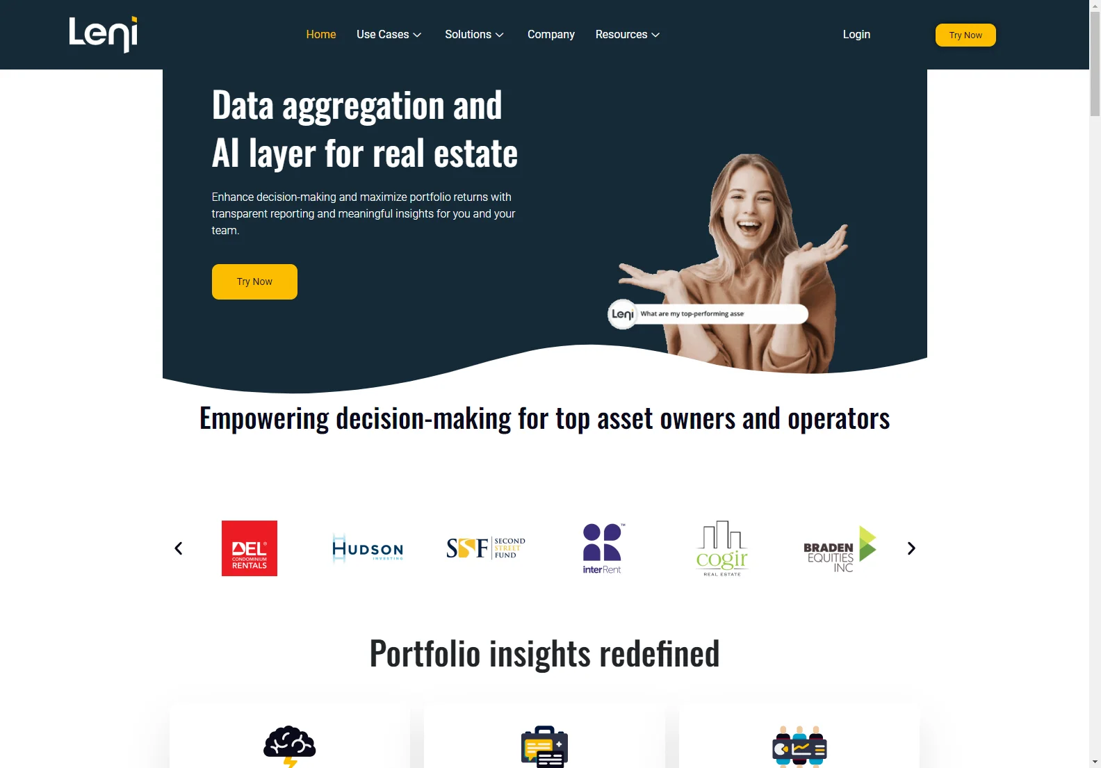 AI-Powered Intelligence and Reporting Platform for Real Estate | Leni