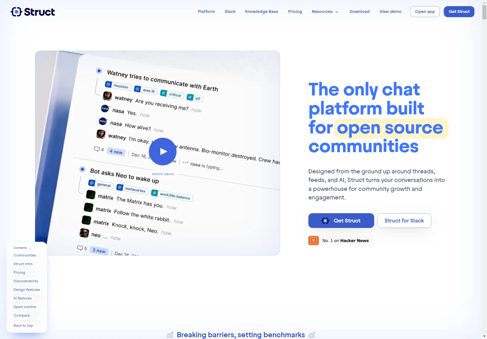 Struct Chat: Empowering Open Source Communities