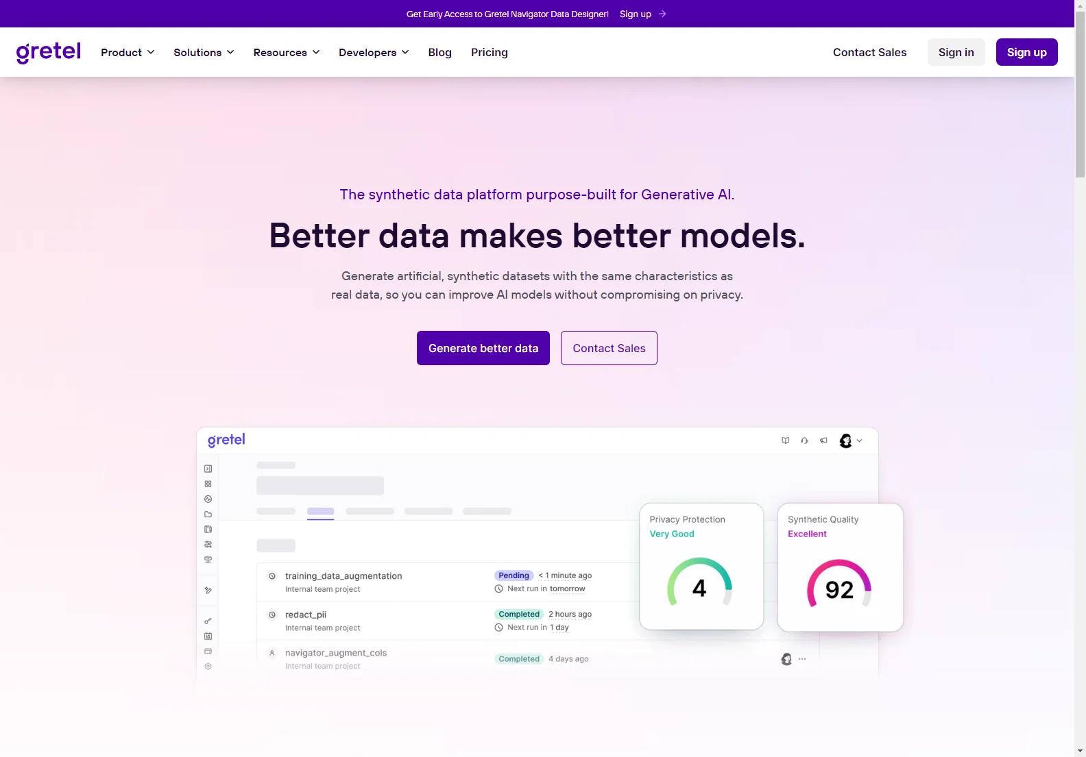 Gretel: The Synthetic Data Platform for Generative AI - Unlock Better Models with Privacy