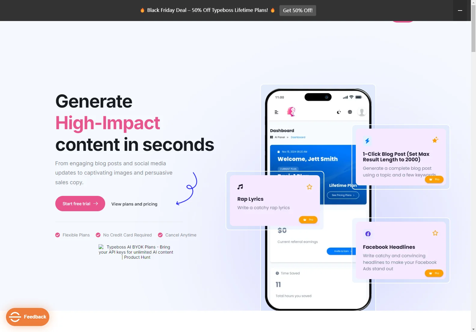 Typeboss AI: Effortless High-Quality Content Creation