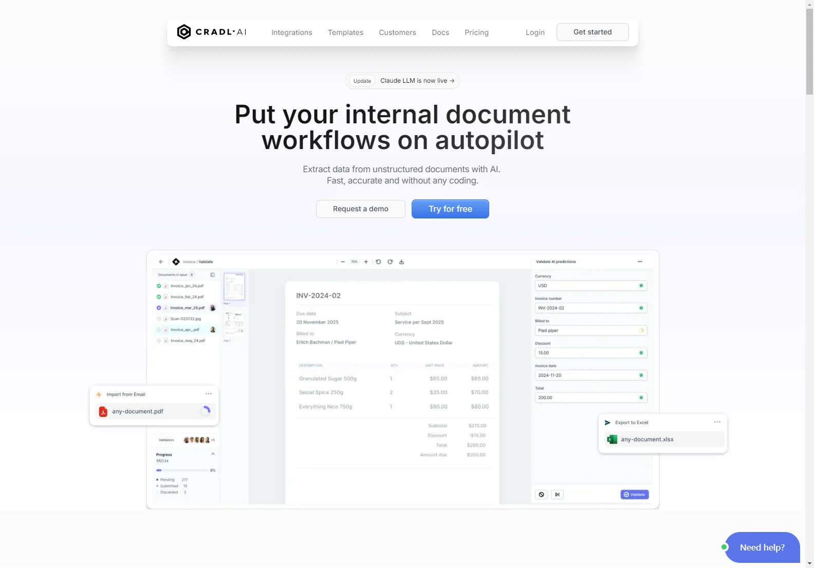 Streamline Document Workflows with Cradl AI