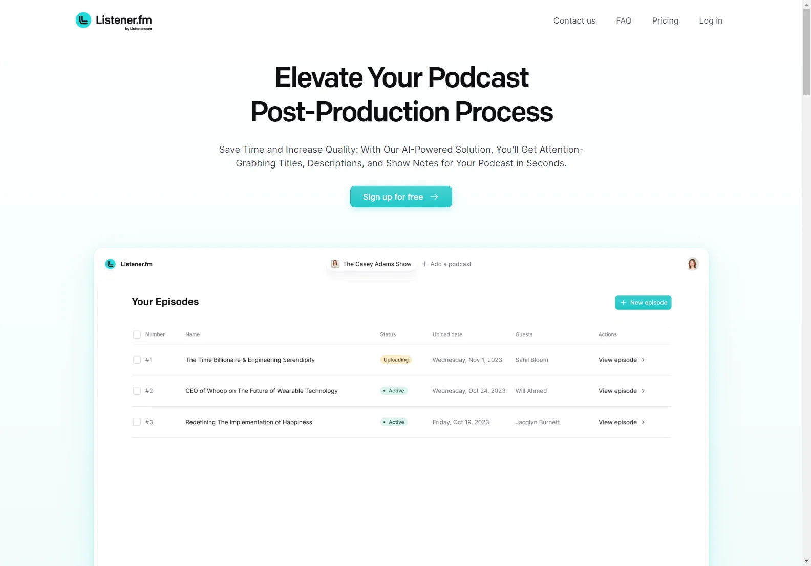 Enhance Your Podcast Instantly with Listener.fm's AI