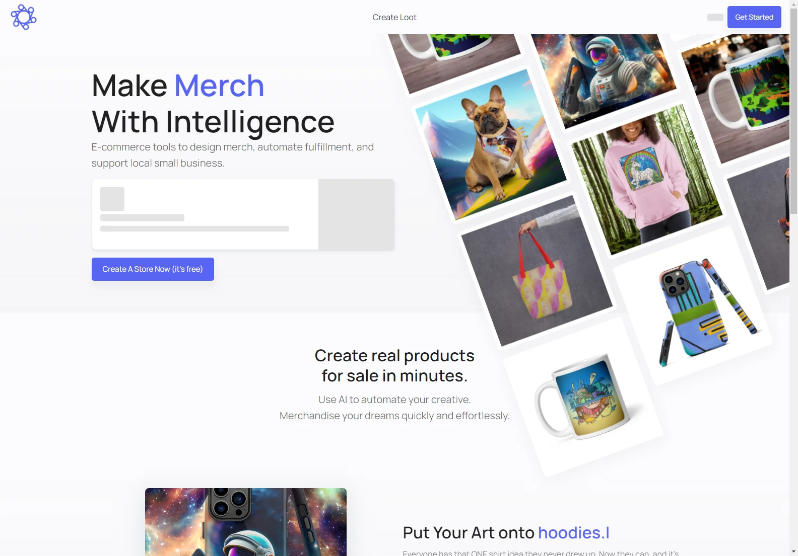 lootgod: AI-Powered E-commerce for Effortless Merch Creation and Sales