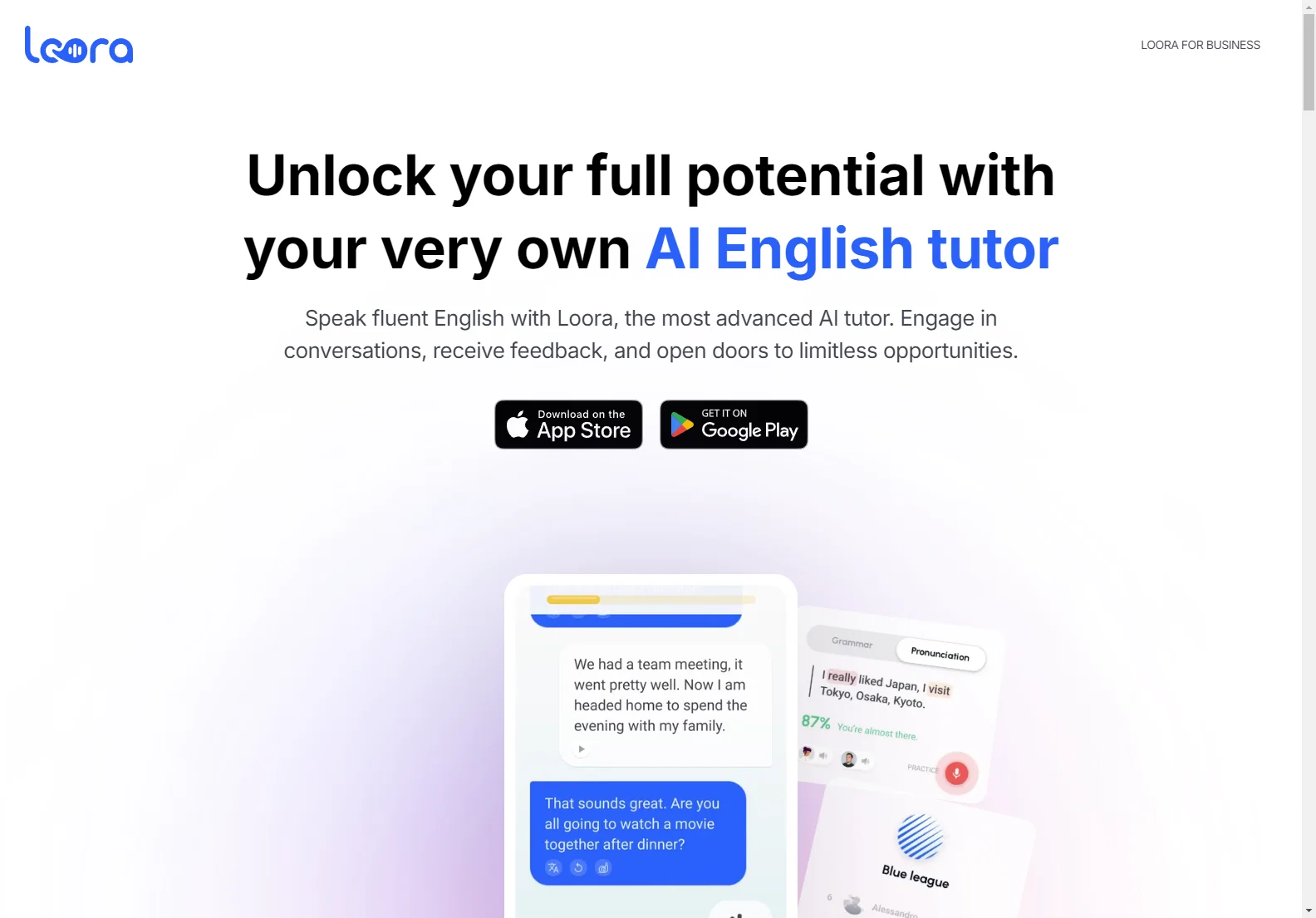 Loora: Your AI English Tutor for Fluent Speaking and Unlocking Opportunities