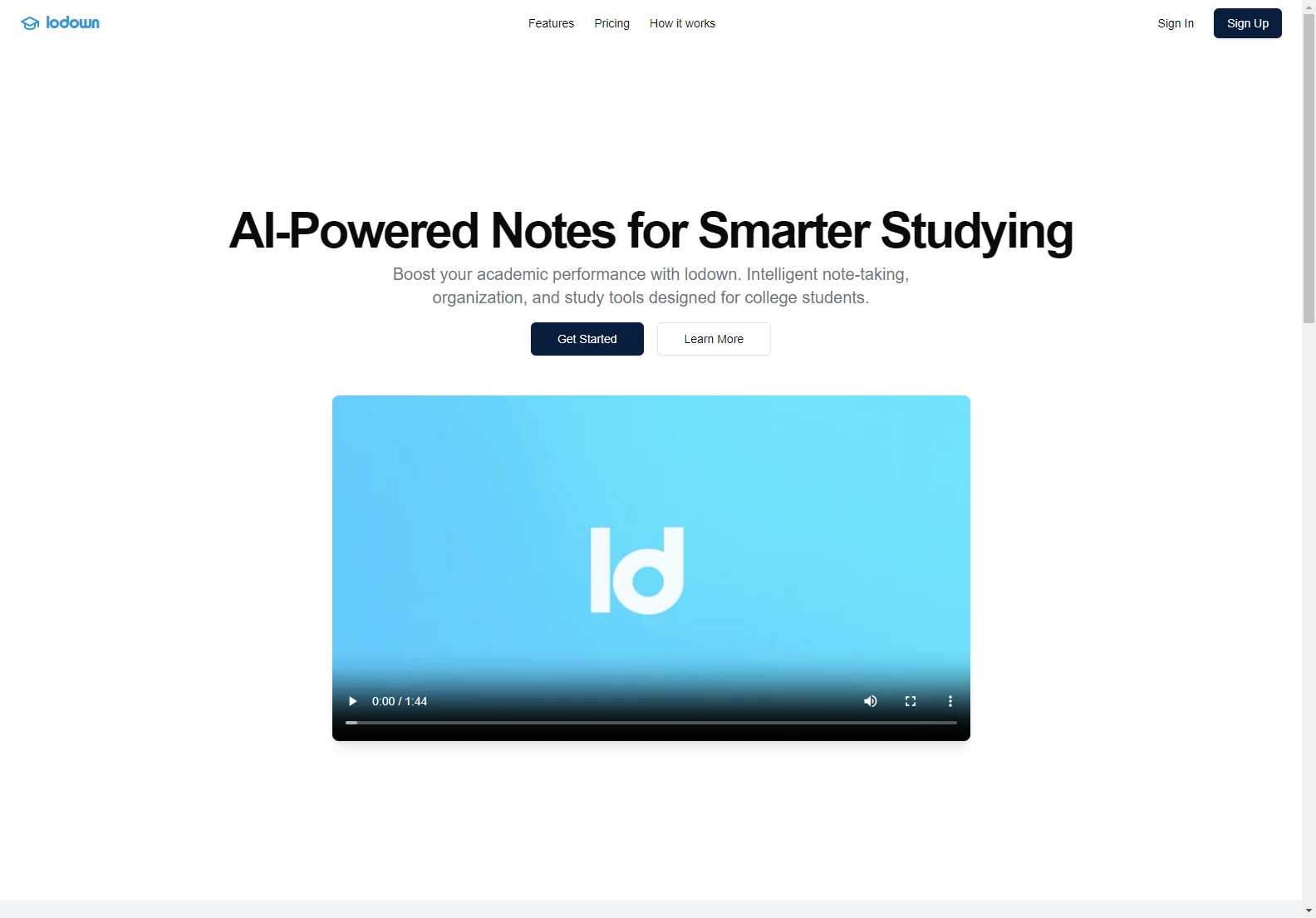 Lodown: Empowering Students with AI-Powered Learning