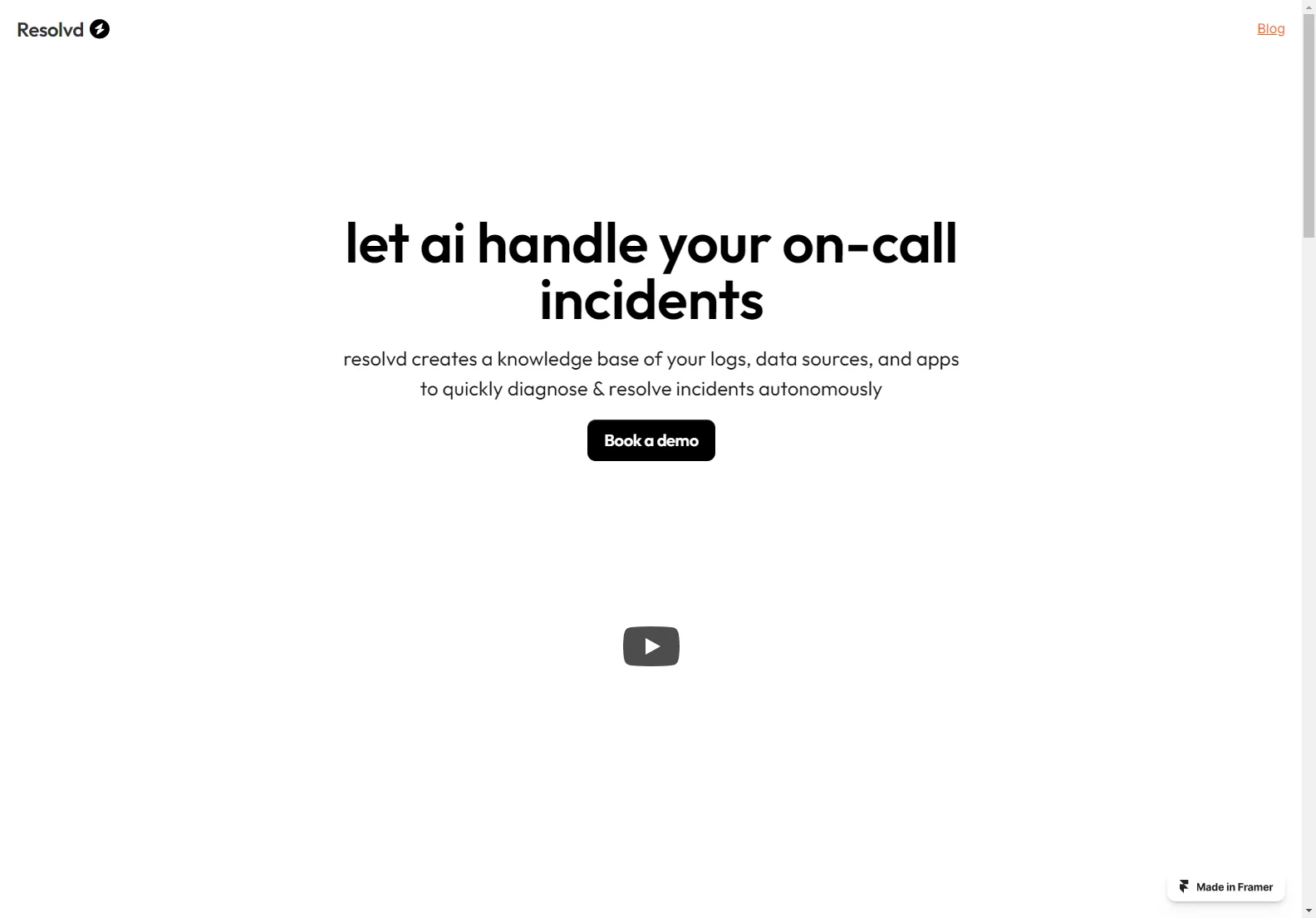 Resolvd: AI-Powered Incident Response for Faster Problem Solving