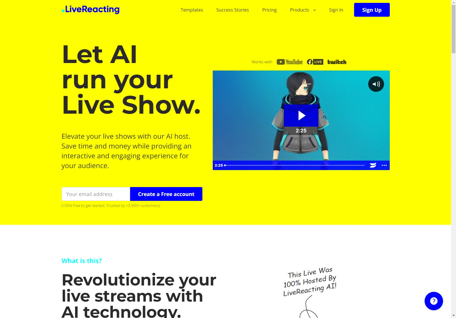 Elevate Your Live Shows with LiveReacting's AI Host