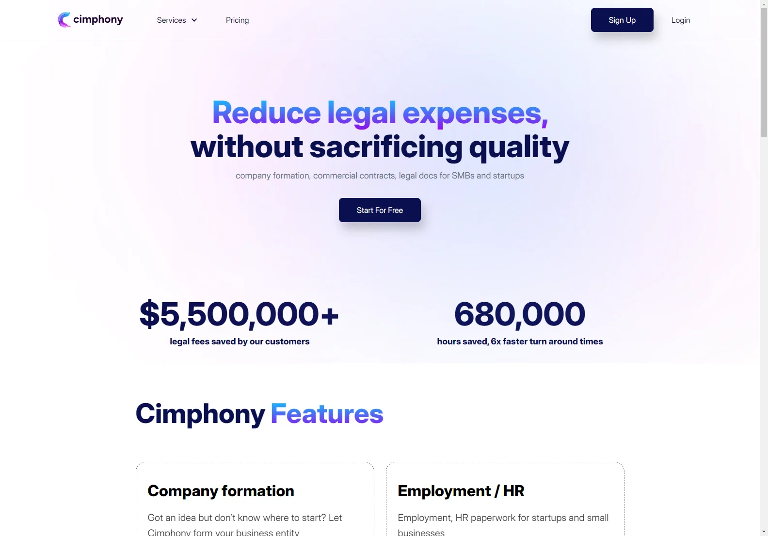 Cimphony: Cut Legal Expenses with AI Agents without Compromising Quality