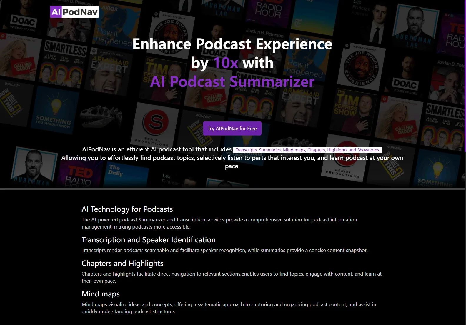 AIPodNav: Aprimore Sua Experiência de Podcast com IA