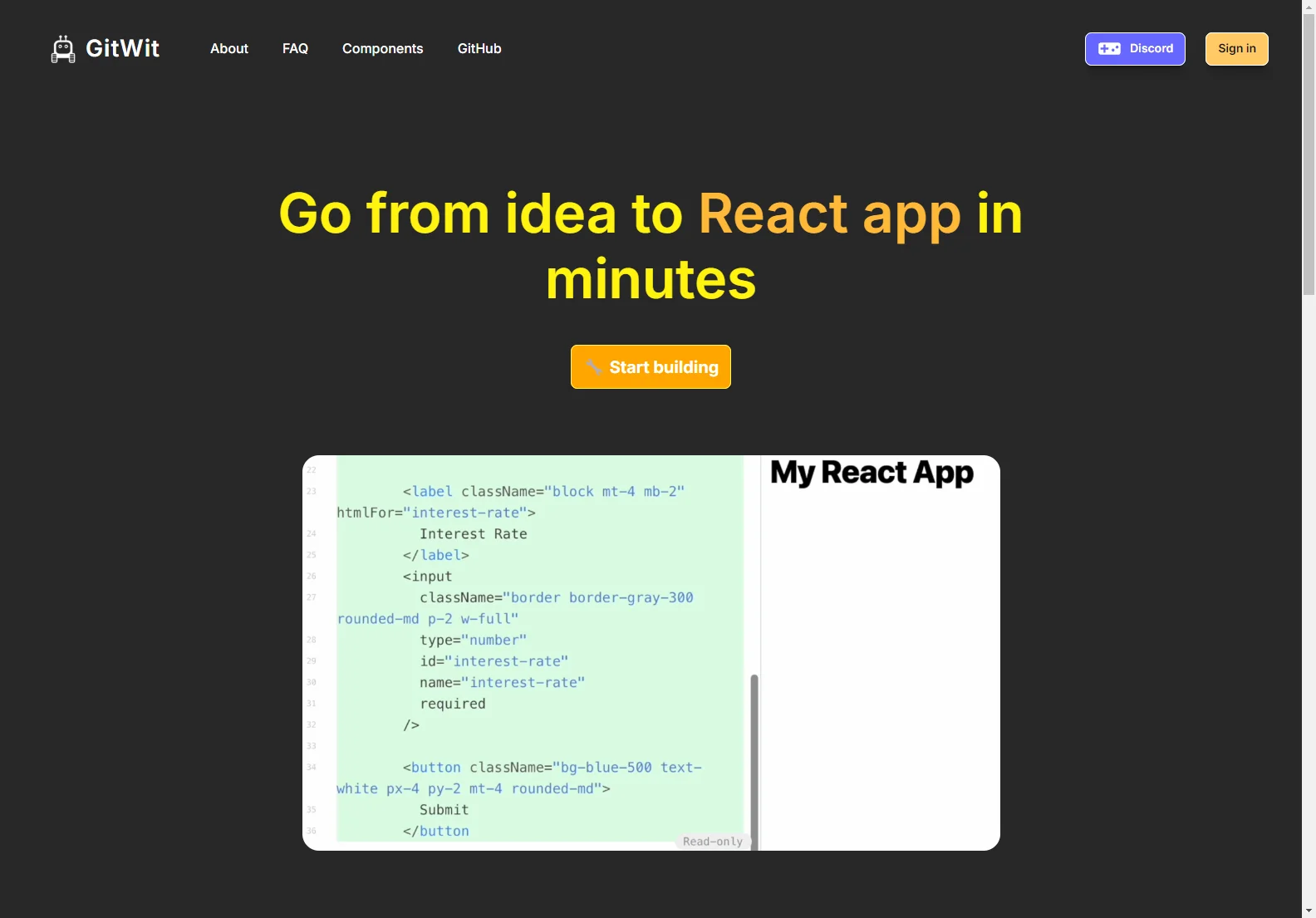 GitWit: The AI-Powered Tool to Ship React Apps in Minutes and Boost Your Coding Skills