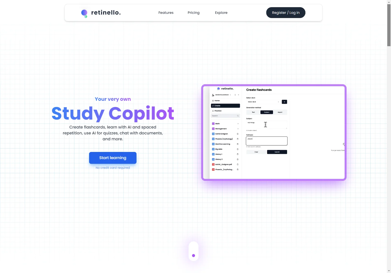 Retinello: The Ultimate AI-Powered Study Companion