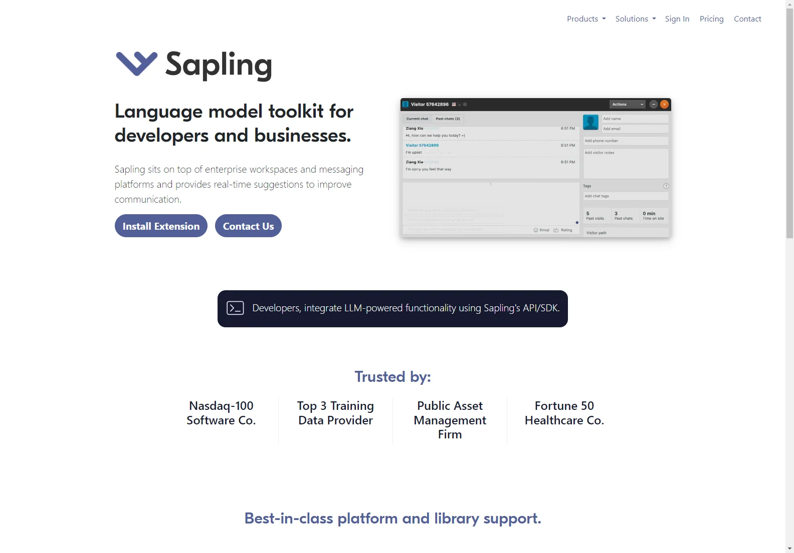「Sapling：言語モデルAPIツールキットとコピロット」