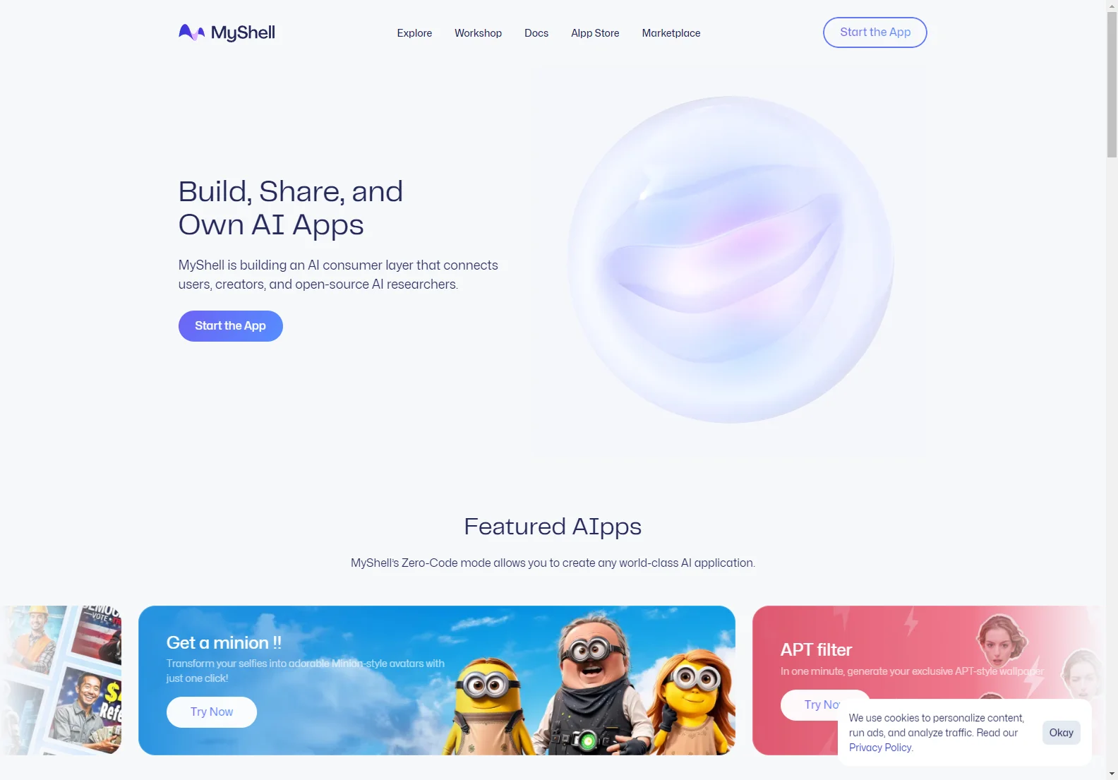 MyShell AI: Build, Share and Own AI Apps for a Connected AI Experience