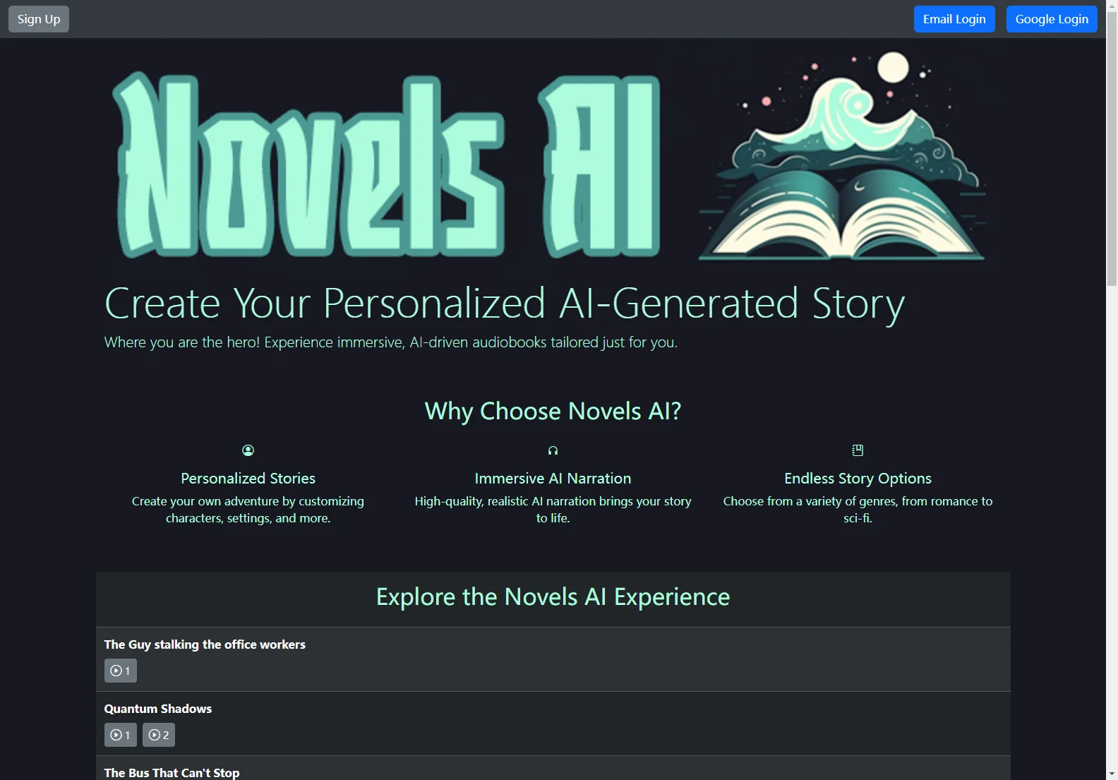 Novels AI: Unlock Your Personalized AI-Powered Audio Adventure