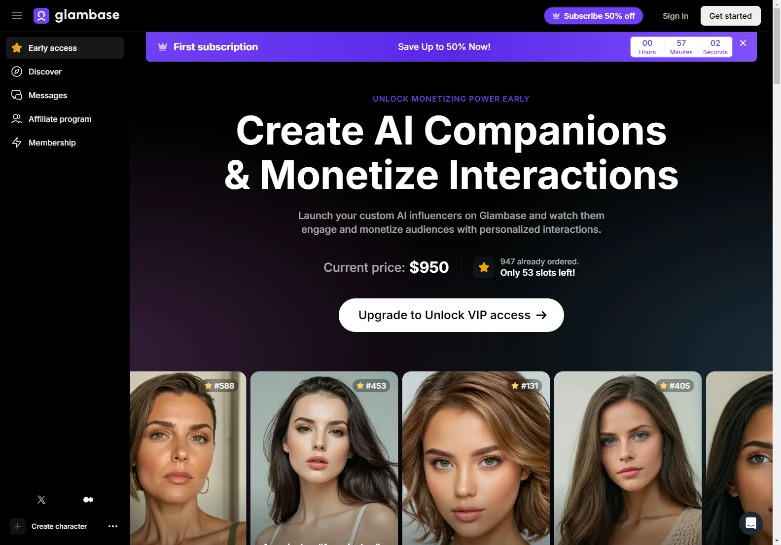 Glambase: Unleash the Potential of AI Virtual Influencers