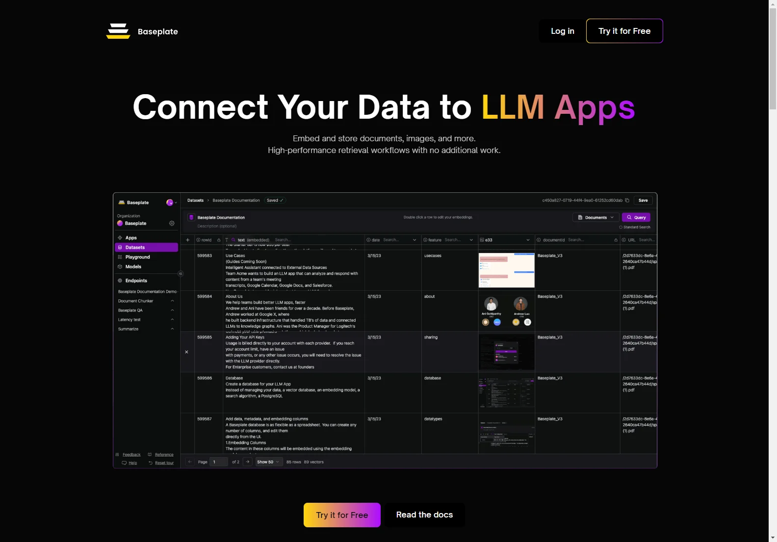 Baseplate: Empowering Data Management and App Creation