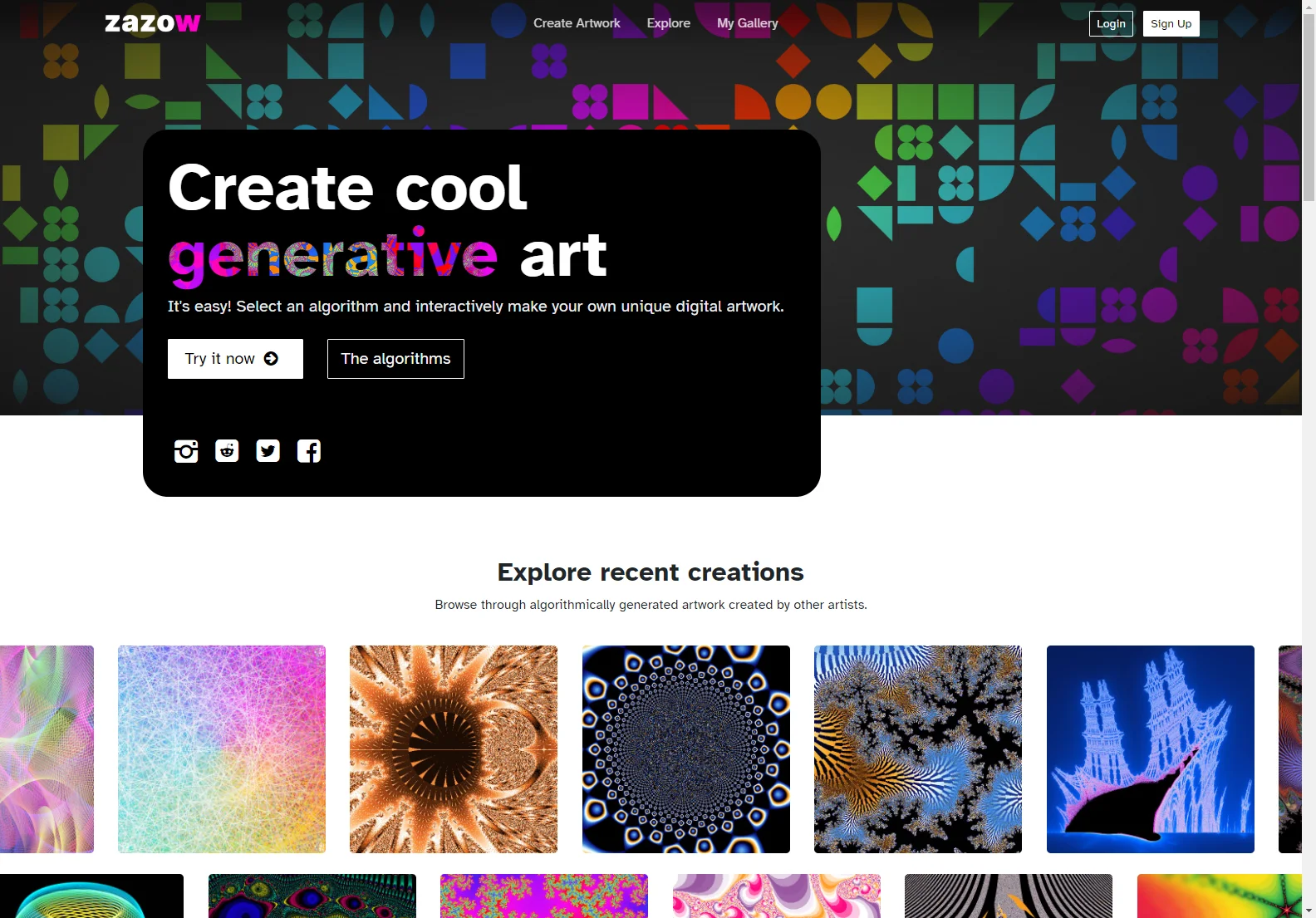 Zazow: Unleashing Your Creativity with Algorithmic Generative Art