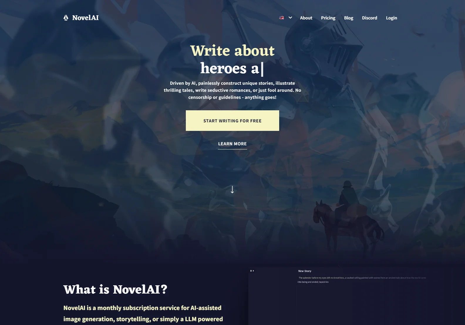 NovelAI: Unleash Your Creativity with AI Image & Story Generation