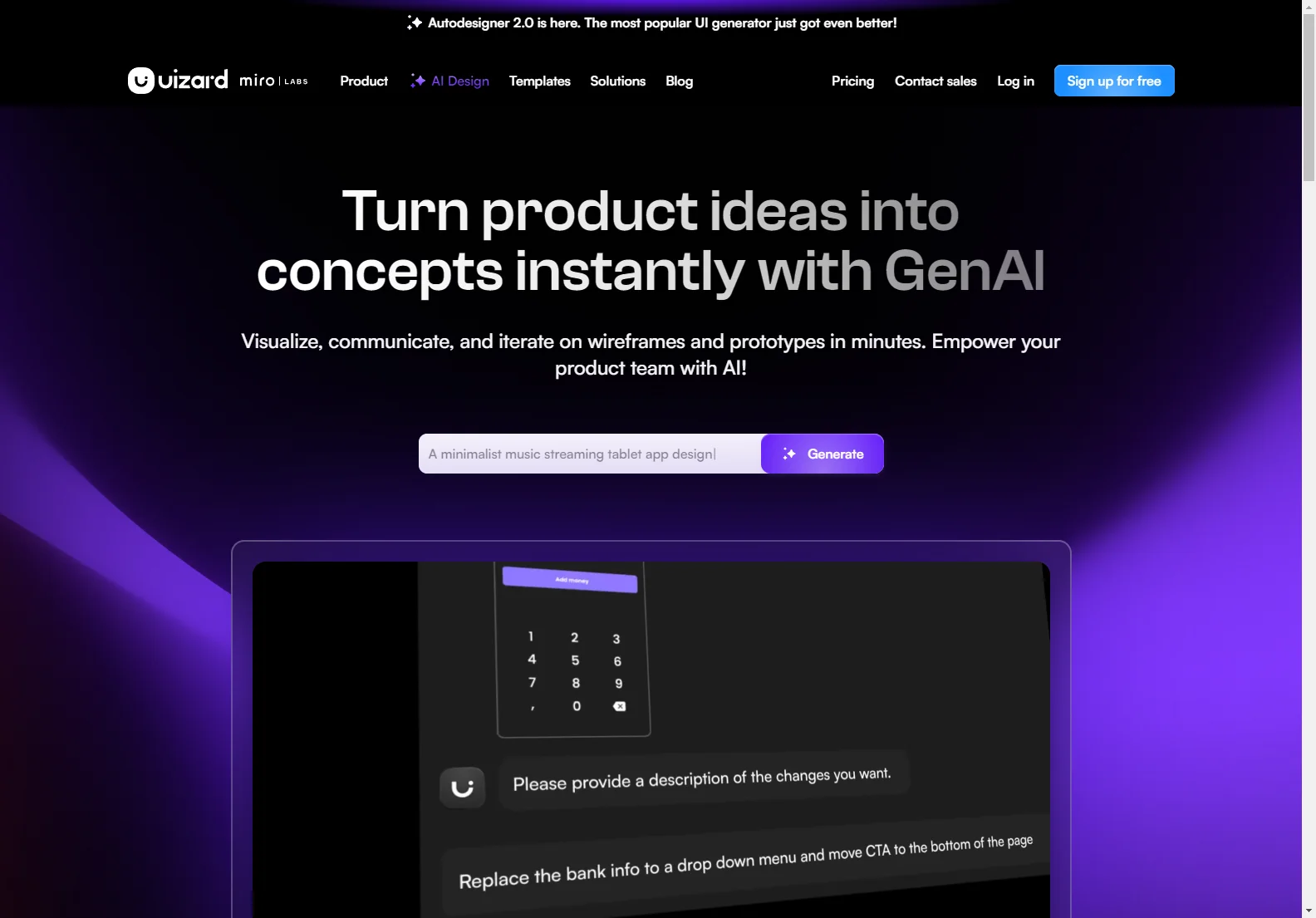 UI Design Made Easy, Powered By AI | Uizard