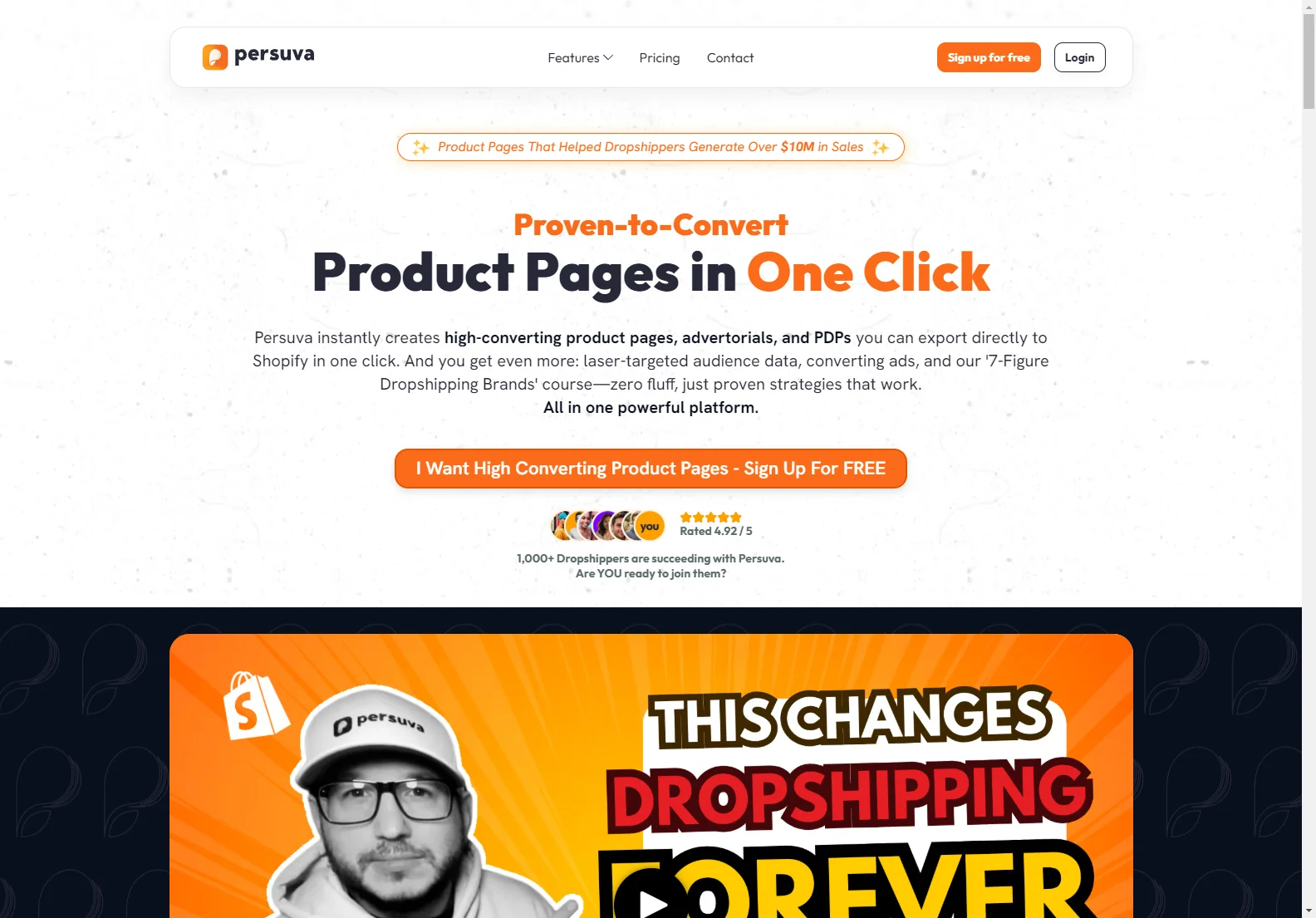 Persuva - Empowering Dropshippers with High-Converting Pages