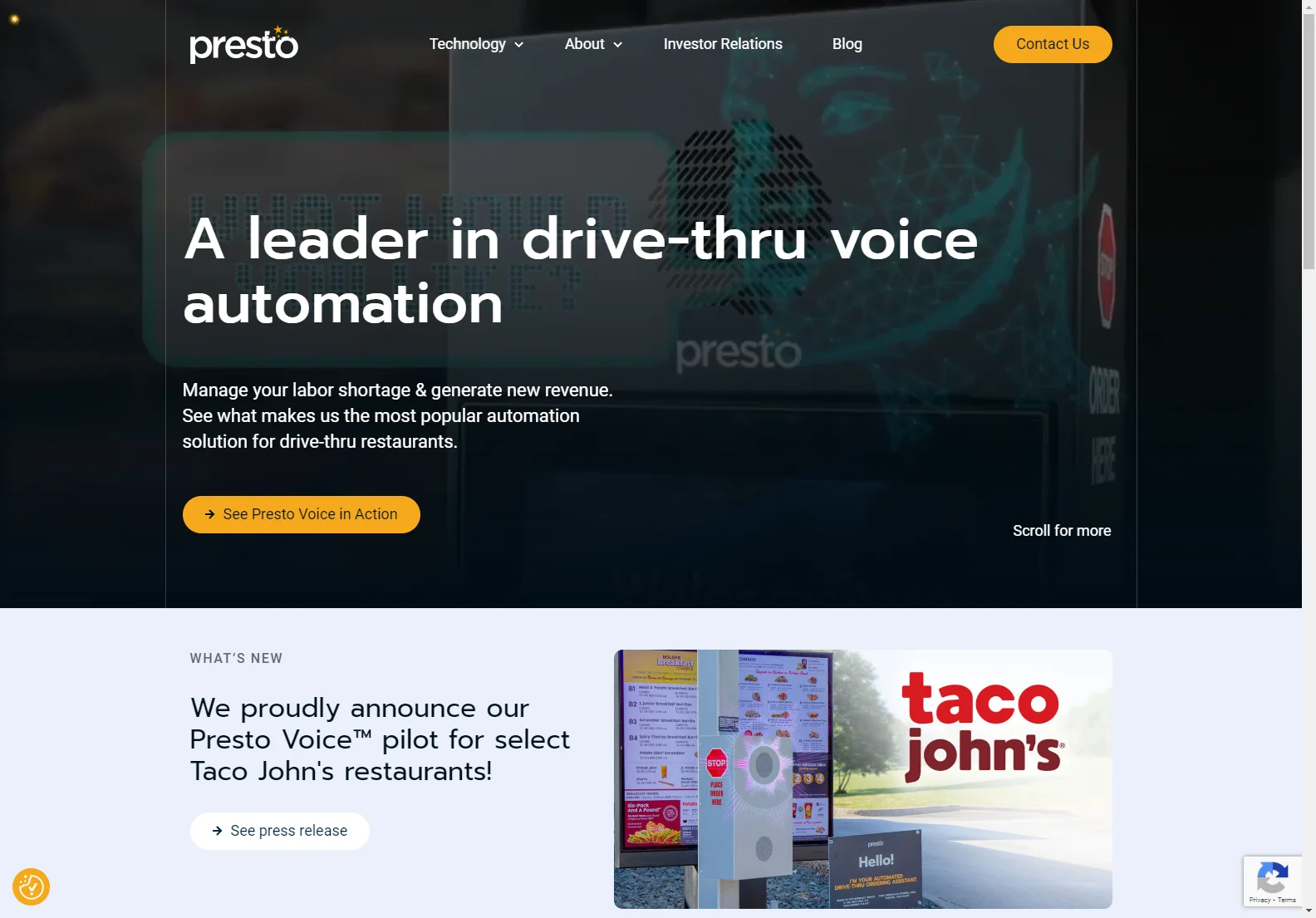 Presto: Revolutionizing Drive-Thru Automation with AI