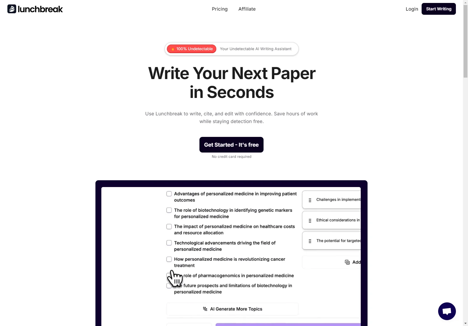 Lunchbreak AI: Write Papers Swiftly and Confidently