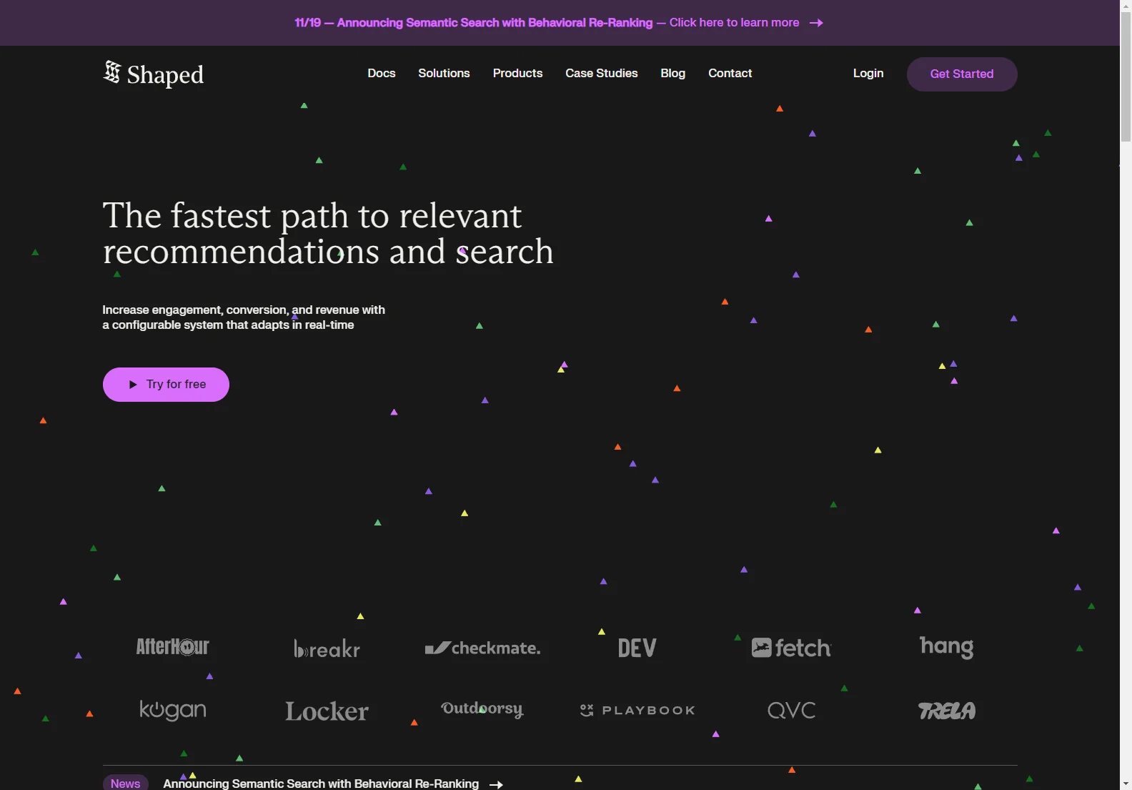 Shaped: Enhancing Search and Recommendations with AI