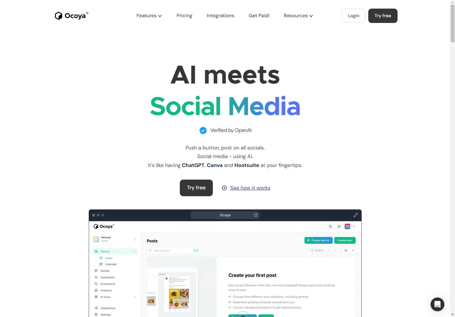 Ocoya: Empowering Social Media Management with AI