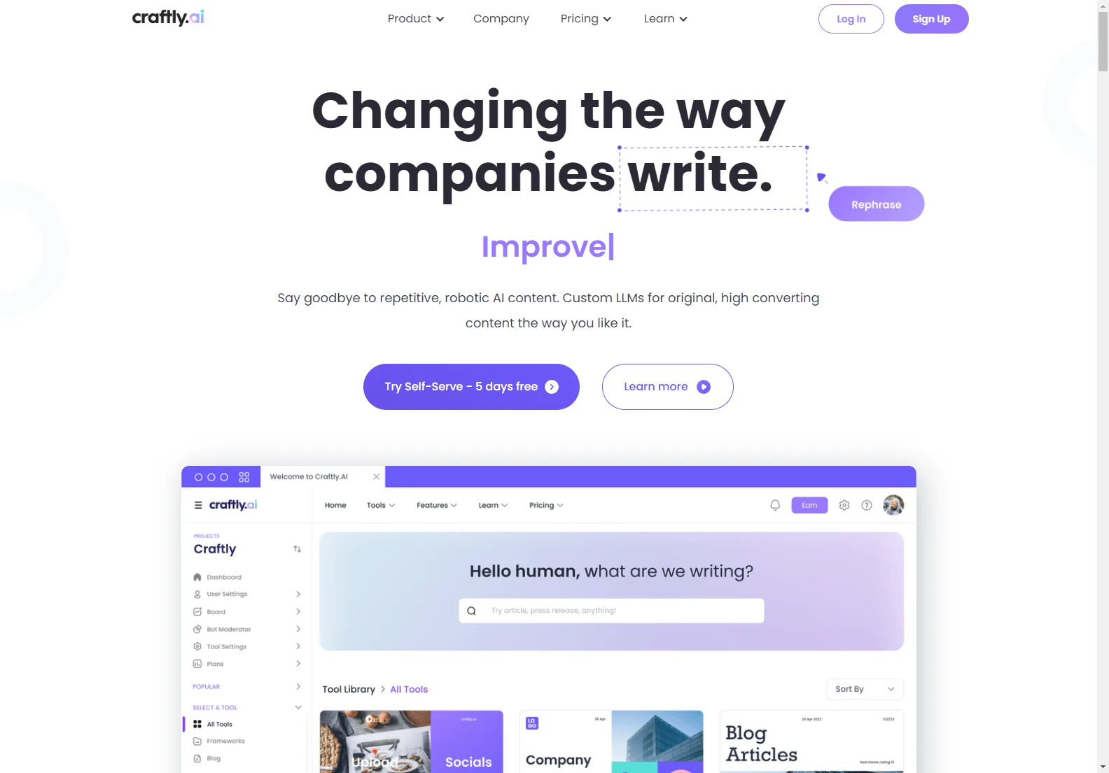 Craftly.AI - Unleashing Creativity in Copywriting