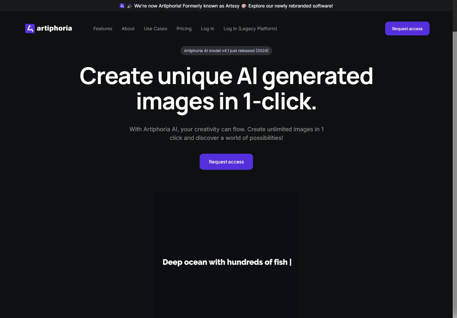 Artiphoria - Unleash Your Creativity with One-Click Image Generation