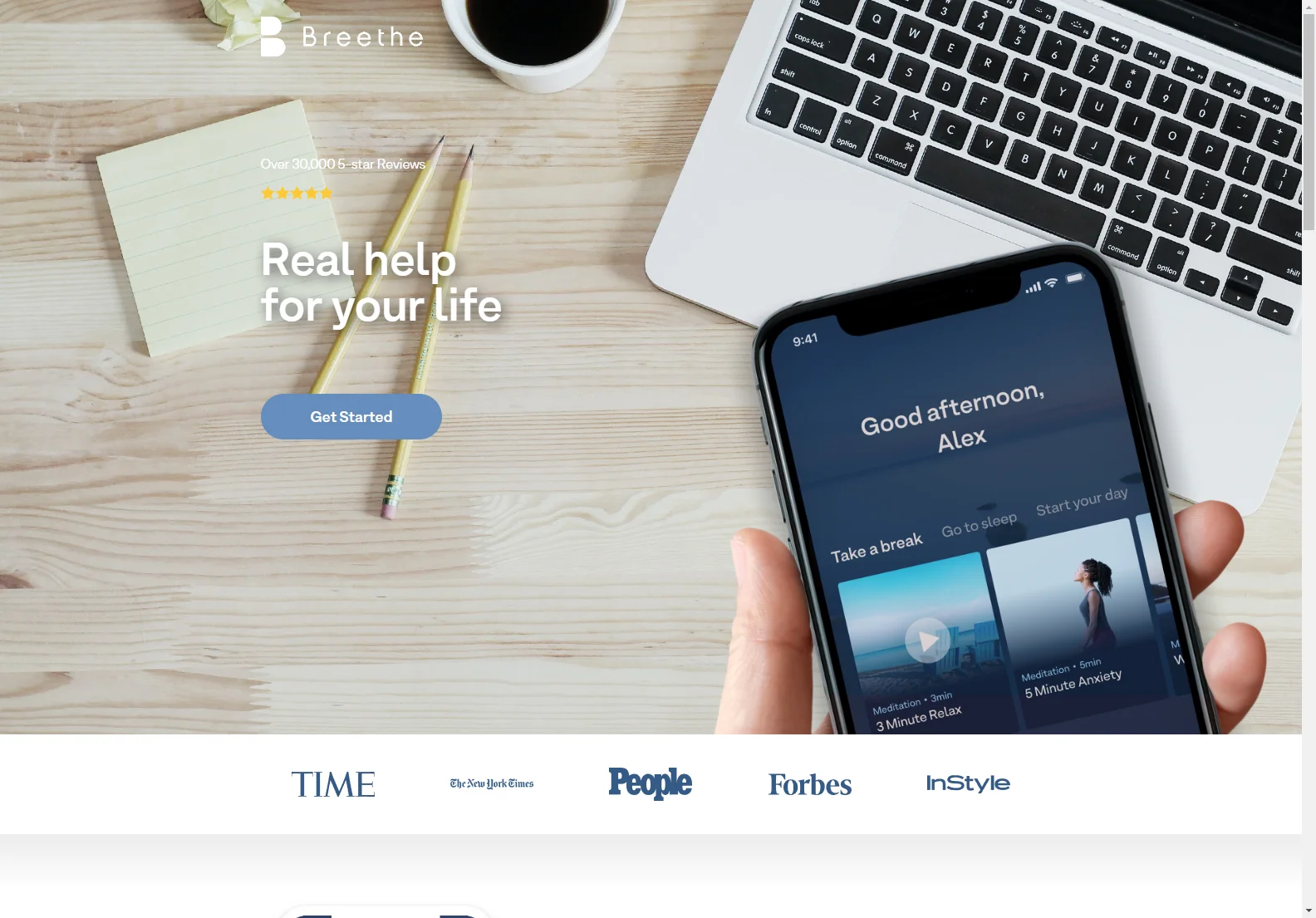 Breethe: The AI-Powered Wellness App for a Easier Life