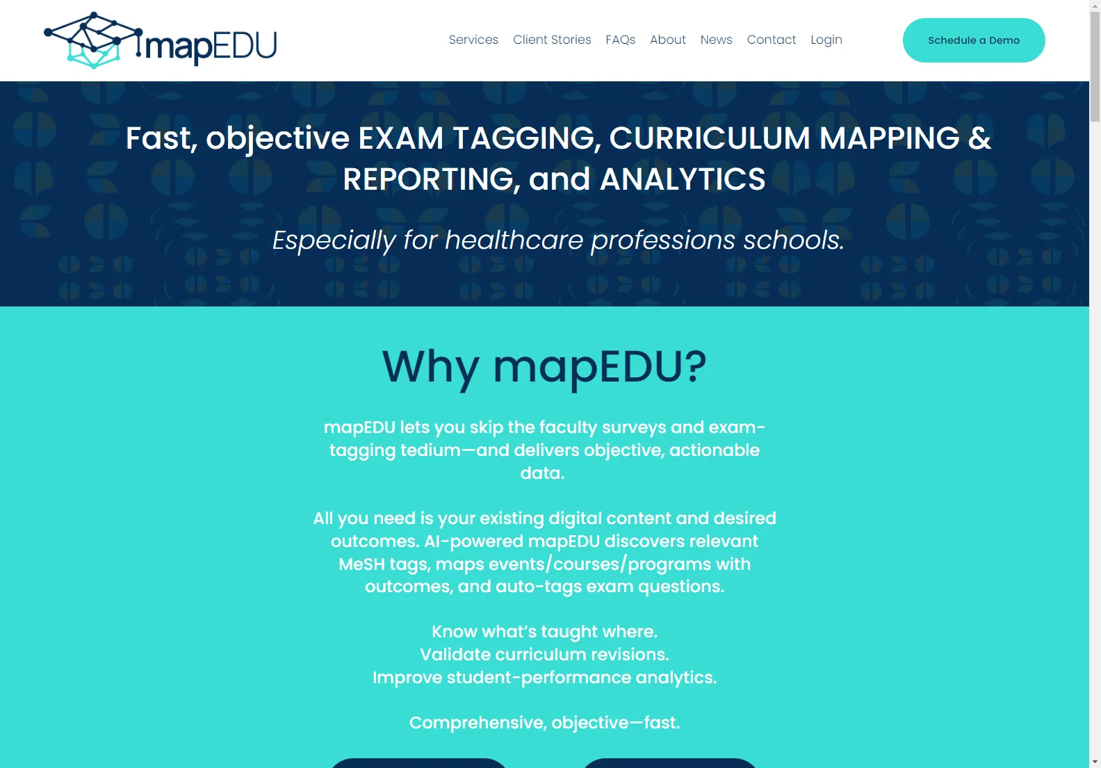 mapEDU: Empowering Healthcare Education with Advanced Curriculum Tools