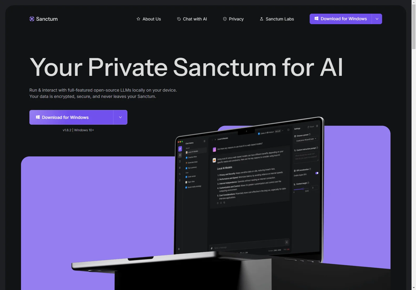 Sanctum: Your Private, Local AI Assistant for Enhanced Privacy